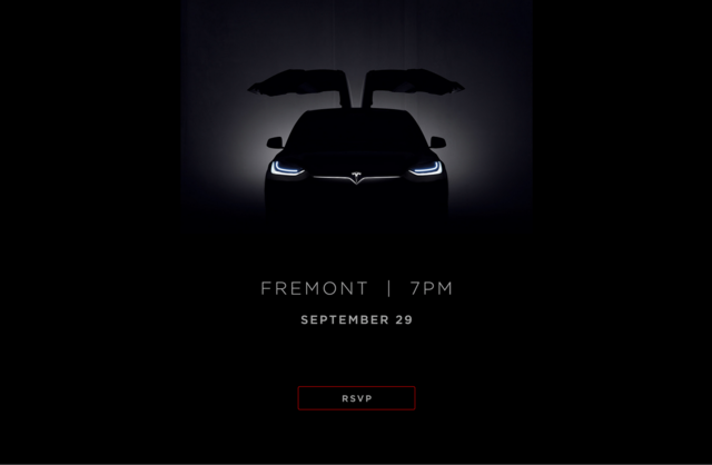 特斯拉的新車終于要來了 9月29日推新版Model X