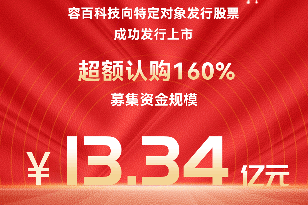 獲近160%超額認(rèn)購(gòu)！容百科技13.34億元定增落地