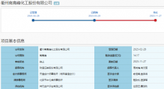 南高峰終止上交所主板IPO 原計劃募資14億投建六氟磷酸鋰等項目