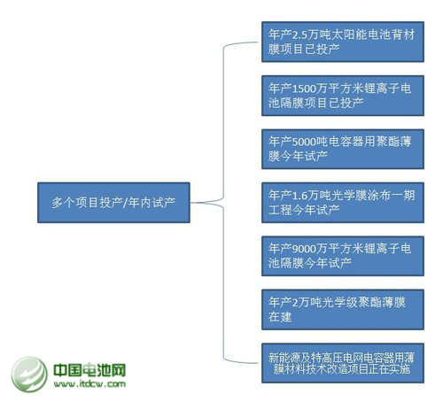 2013年，公司年產(chǎn)2.5萬噸太陽能背材膜項(xiàng)目投產(chǎn)，帶動(dòng)營業(yè)收入同比增長23%。不過，公司傳統(tǒng)產(chǎn)品電容膜受制于供過于求，售價(jià)下降，使得公司增收不增利，凈利下滑43%。