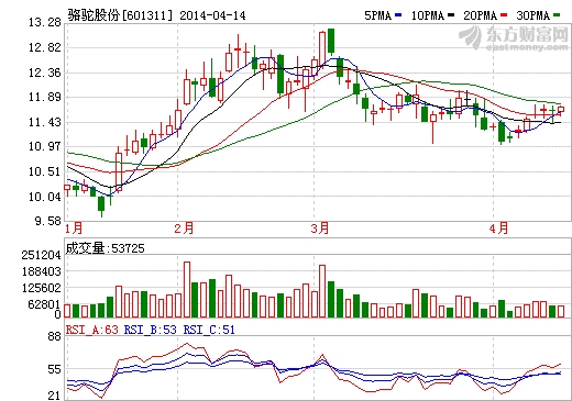 駱駝股份股價(jià)走勢圖