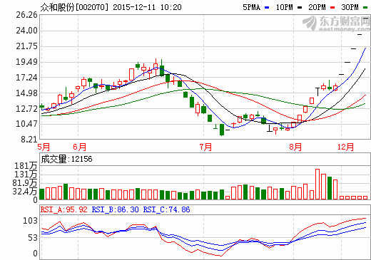 眾和股份連續(xù)漲停 戰(zhàn)略布局鋰電池及材料產業(yè)鏈