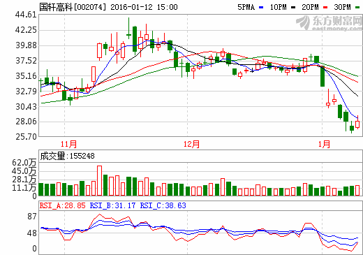 國(guó)軒高科股價(jià)走勢(shì)圖