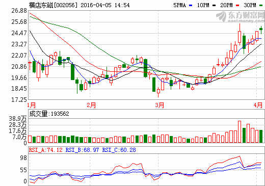 橫店東磁2015年凈利3.23億元 定位新能源產(chǎn)業(yè)鏈