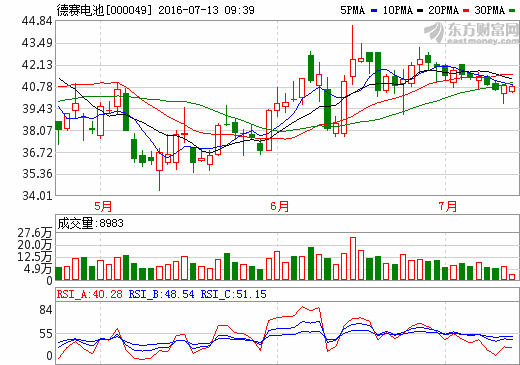 德賽電池：上半年凈利潤同比預減35%至45%