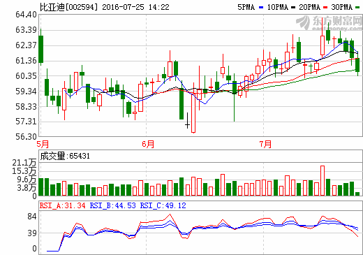 比亞迪新能源車在滬補(bǔ)貼減半 將“按量退坡”