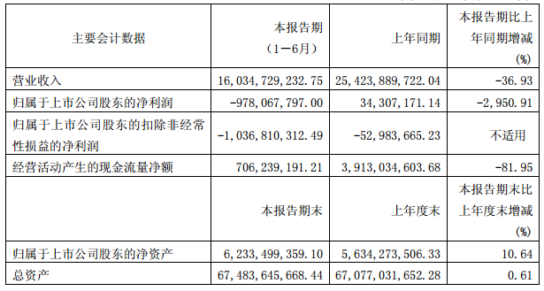 云天化：上半年凈虧9.78億 擬5250萬元認(rèn)購子公司紐米科技定增股份