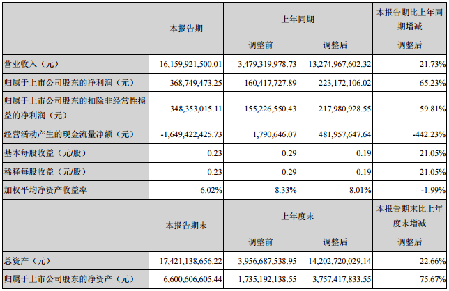 江蘇國(guó)泰主要會(huì)計(jì)數(shù)據(jù)和財(cái)務(wù)指標(biāo)