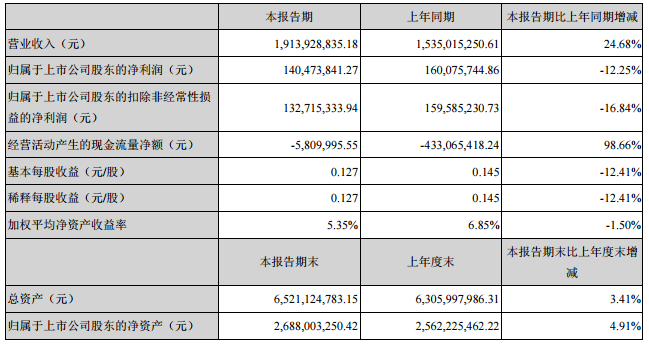 露笑科技主要會(huì)計(jì)數(shù)據(jù)和財(cái)務(wù)指標(biāo)