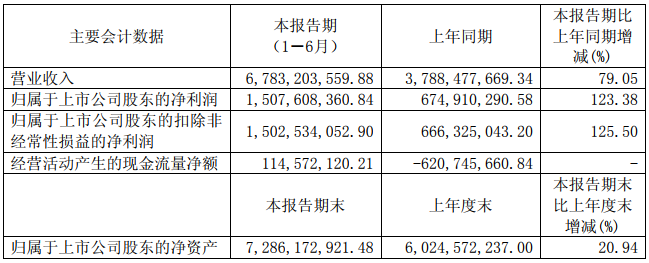 華友鈷業(yè)相關(guān)財(cái)務(wù)數(shù)據(jù)（單位：元 幣種：人民幣）