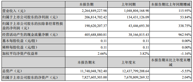 東方精工主要會(huì)計(jì)數(shù)據(jù)和財(cái)務(wù)指標(biāo)