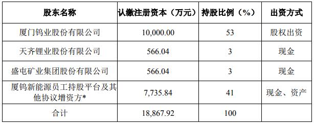 增資后的股權(quán)結(jié)構(gòu)