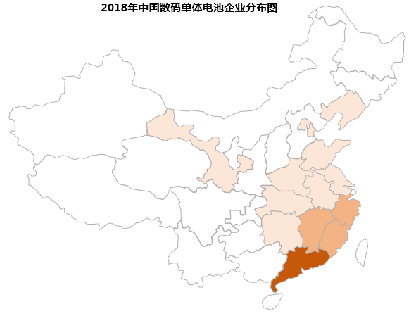 中國動力電池與消費(fèi)類電池企業(yè)分布圖