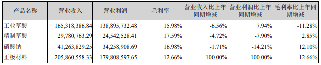 占公司主營(yíng)業(yè)務(wù)收入或主營(yíng)業(yè)務(wù)利潤(rùn) 10%以上的產(chǎn)品情況