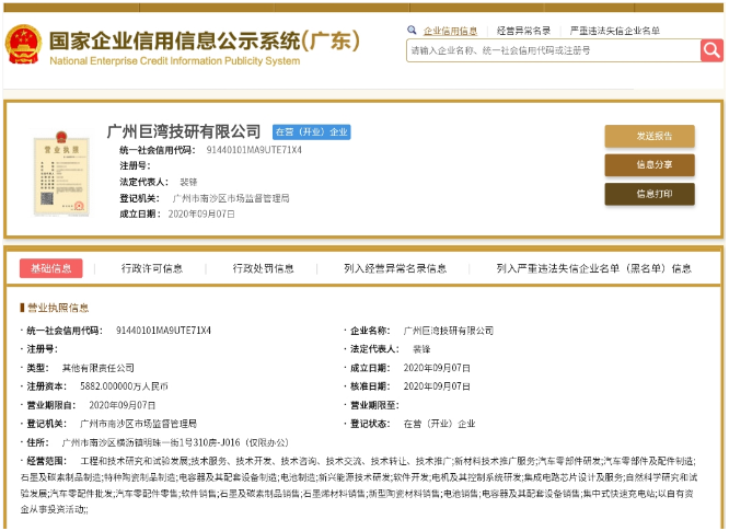 廣汽集團(tuán)石墨烯高科技產(chǎn)業(yè)化公司成立