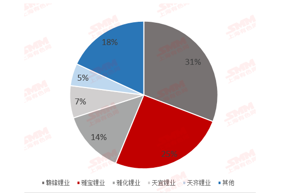 2020年中國氫氧化鋰生產(chǎn)企業(yè)產(chǎn)量排名情況