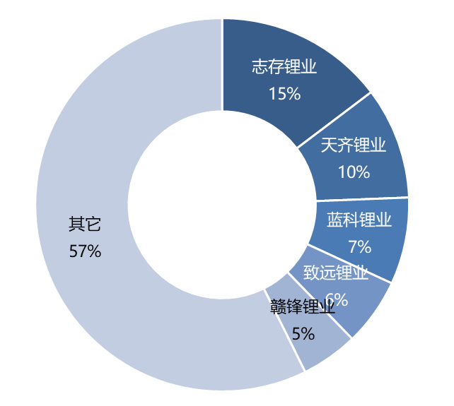 2022年H1中國碳酸鋰生產(chǎn)企業(yè)產(chǎn)量排名情況