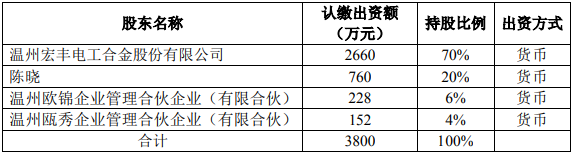 浙江宏豐銅箔股權結構