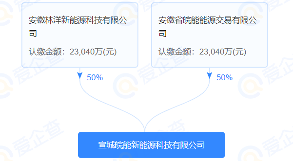 皖能電力、林洋能源共設(shè)新能源科技公司 注冊(cè)資本4.61億