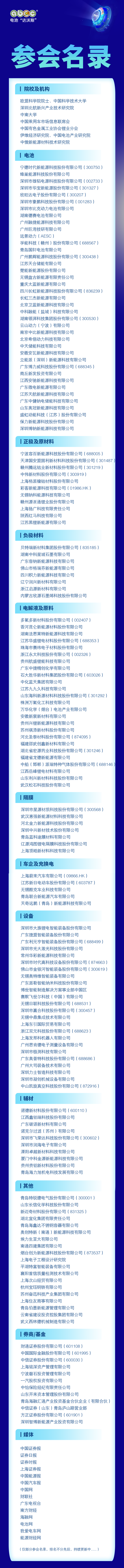 倒計時5天！ABEC 2024丨第11屆電池“達沃斯”論壇最新參會名錄來了！